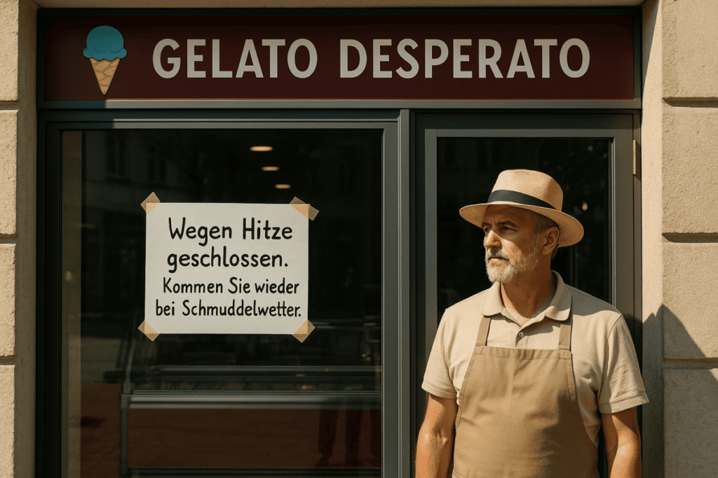 Eisverkäufer weigert sich, bei Hitze zu arbeiten