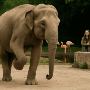 Elefant erklärt Beinheben zum Lifestyle – Flamingos „leicht irritiert“