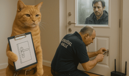 Katze lässt Schlösser austauschen, während Besitzer außer Haus sind