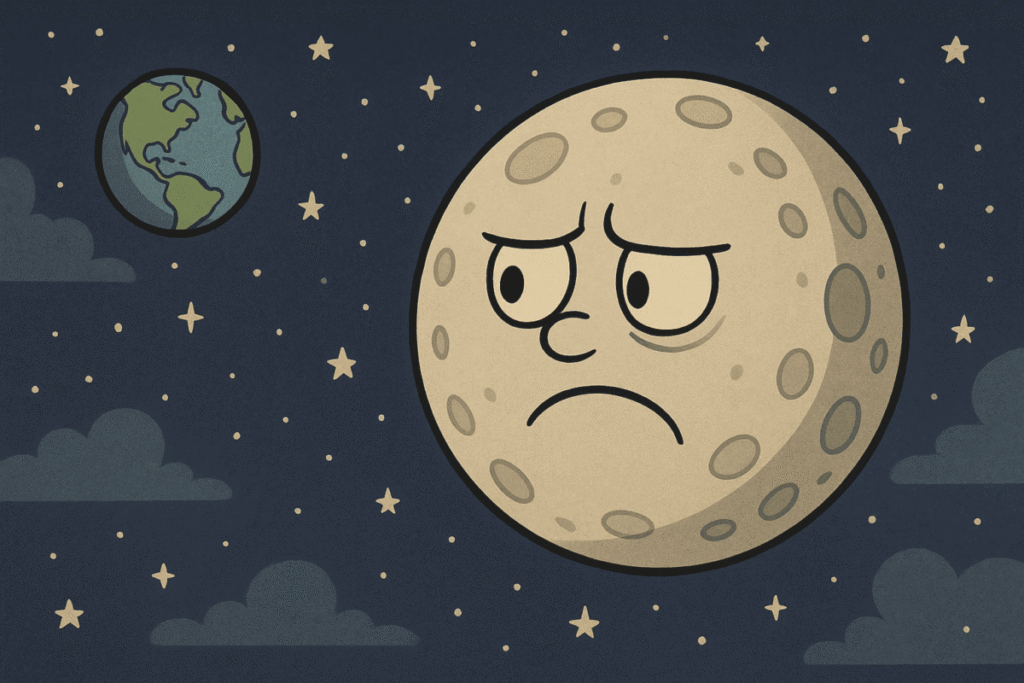 Der Mond wünscht sich einen anderen Ausblick als die Erde